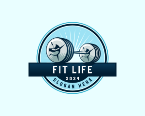 Barbell Fitness Gym logo design