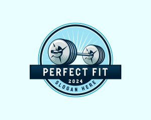 Barbell Fitness Gym logo design