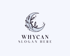 Bohemian - Moon Floral Crescent logo design