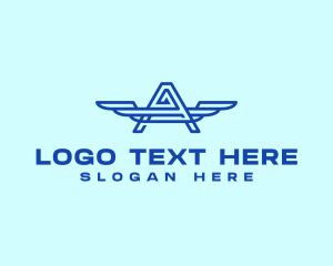 Minimalism - Transportation Wing Letter A logo design