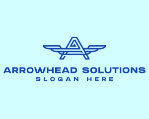 Transportation Wing Letter A logo design