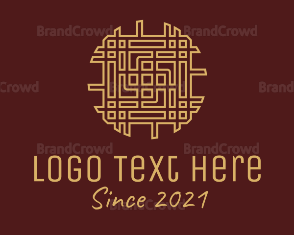 Gold Woven Ornament Logo