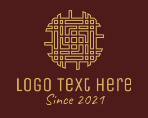 Knot - Gold Woven Ornament logo design