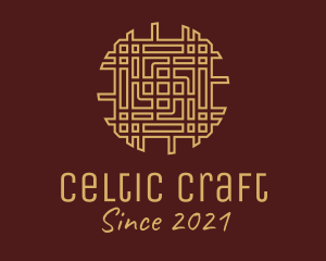 Gaelic - Gold Woven Ornament logo design