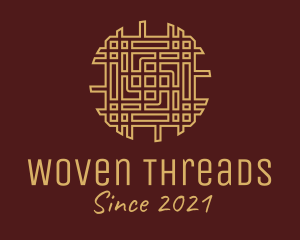 Woven - Gold Woven Ornament logo design