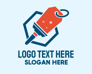 Discount - Price Tag Squeegee logo design