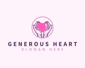 Heart Hands Love logo design