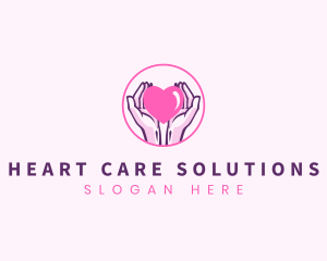 Heart Hands Love logo design