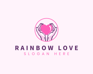 Heart Hands Love logo design