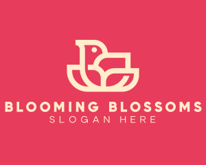 Blooming - Modern Flower Bird logo design