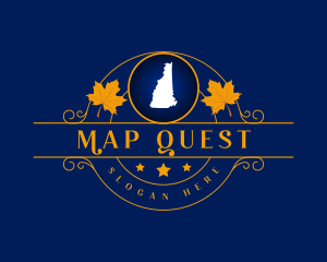 New Hampshire State Map logo design