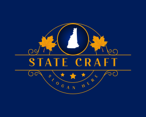 State - New Hampshire State Map logo design
