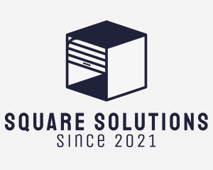 Blue Cube Storage  logo design