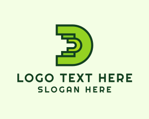 Software - Modern Cryptocurrency Letter D logo design
