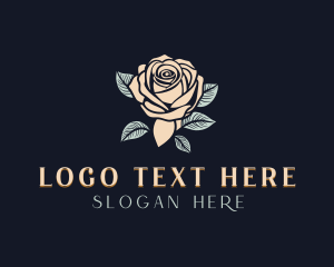 Wedding - Elegant Rose Flower logo design