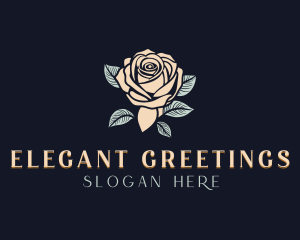 Elegant Rose Flower logo design