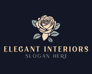 Elegant Rose Flower logo design