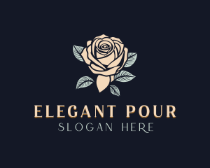 Elegant Rose Flower logo design