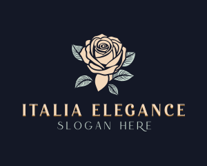 Elegant Rose Flower logo design