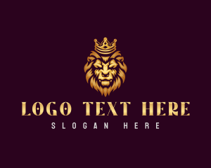 Elegant - Royal Crown Lion logo design