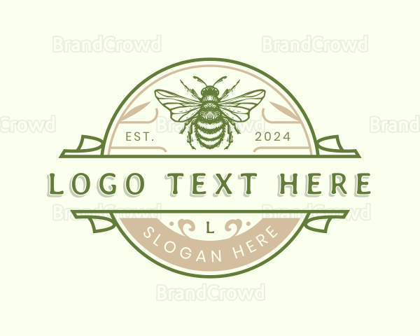 Organic Bee Honey Logo