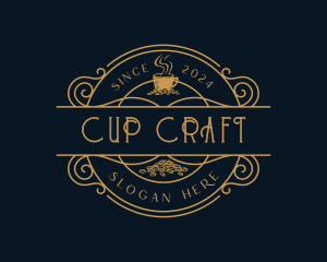 Cup - Coffee Bean Cup Cafe logo design