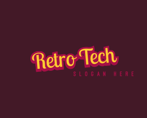 Retro Cursive Business logo design