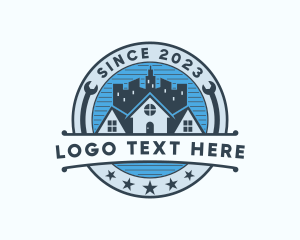 Cityscape - Urban Residential Repair Badge logo design