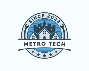 Metro - Urban Residential Repair Badge logo design