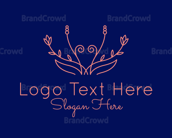 Orange Floral Vine Logo