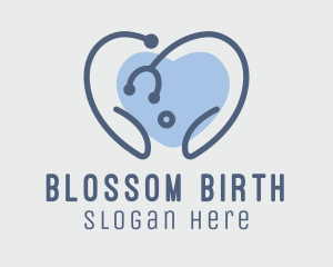 Obstetrician - Pregnancy Stethoscope Health logo design