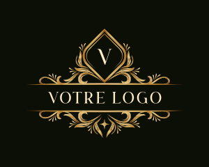 Vip - Premium Floral Crest logo design