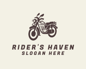 Motorbike Retro Rider logo design