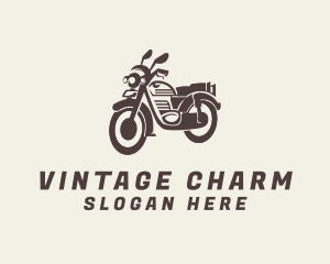 Old School - Motorbike Retro Rider logo design