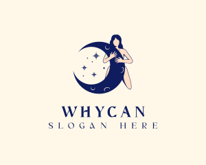 Woman Moon Crescent Logo