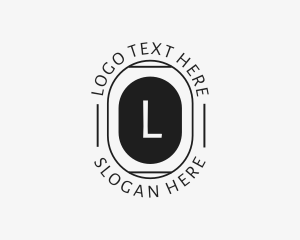 Text - Minimalist Hipster Oval logo design