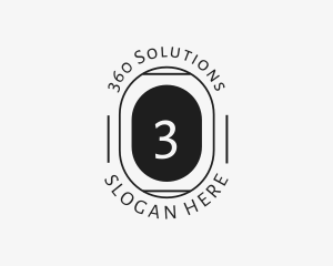 Minimalist Hipster Oval logo design