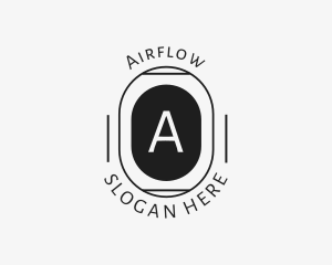 Minimalist Hipster Oval logo design