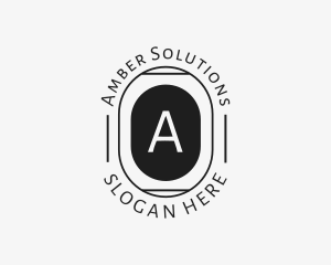 Minimalist Hipster Oval logo design