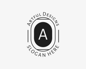 Minimalist Hipster Oval logo design