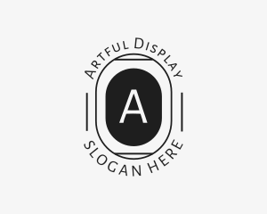 Minimalist Hipster Oval logo design