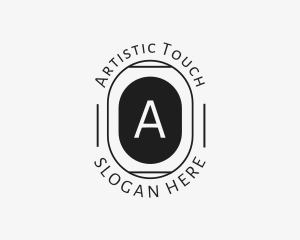 Minimalist Hipster Oval logo design