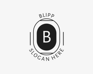 Minimalist Hipster Oval logo design