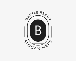 Minimalist Hipster Oval logo design