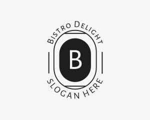 Minimalist Hipster Oval logo design