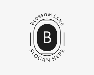 Minimalist Hipster Oval logo design