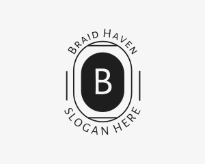 Minimalist Hipster Oval logo design