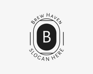 Minimalist Hipster Oval logo design