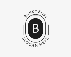 Minimalist Hipster Oval logo design