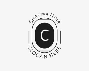 Minimalist Hipster Oval logo design